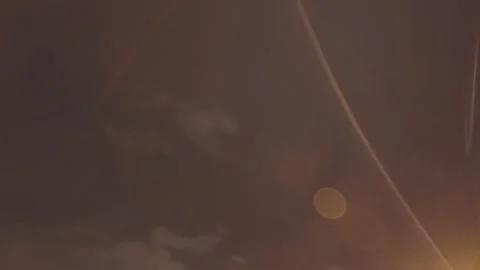 Bokeh moon light ray flare n white cloud on dark night sky background Stock Footage 171877042