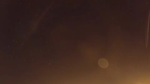 Bokeh moon light ray n lens flare beam on dark night sky space galaxy Stock Footage 171876910