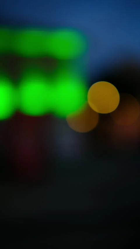 Bokeh neon light background, cinematic night effect, vertical 库存影片 280337577