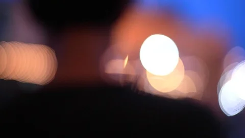 Bokeh night effect blurry background from chakgaew pattaya Stock Footage 94017780