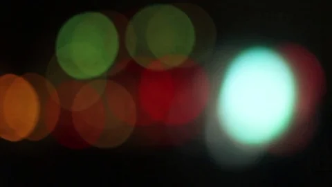 Bokeh Night Lights Stock Footage 76606523