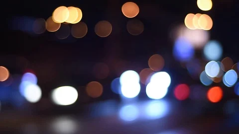 Bokeh night road Stock Footage 79302073