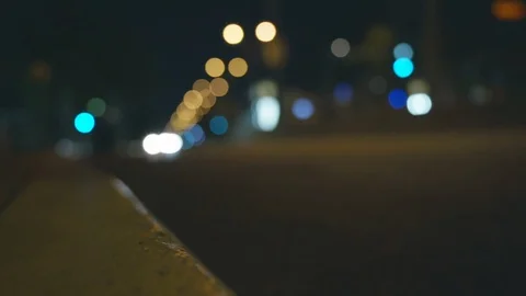 Bokeh night road1 Stock Footage 111390667