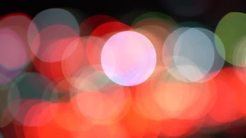 Bokeh Night Traffic Lights Stock Footage 262408223
