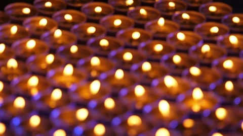 Bokeh or blur candle lighting abstract background. Stock Footage 78416244