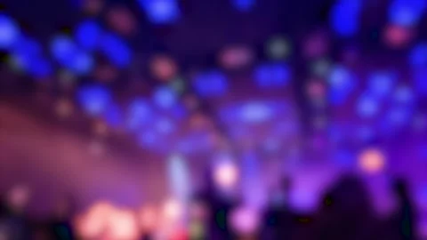 Bokeh, Out of Focus Blur - Exciting Party With Vibrant Lights &amp; Energy Stock Footage 316782899