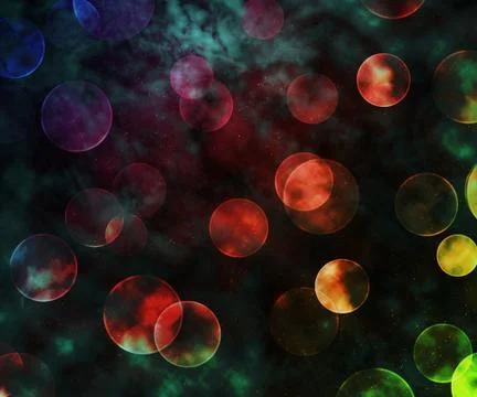 Bokeh outer space backdrop Illustrazione stock
