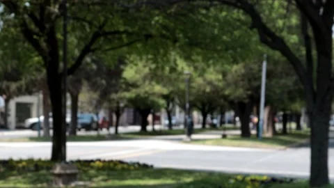 Bokeh parque ciclista y peatones 動画素材 159727095