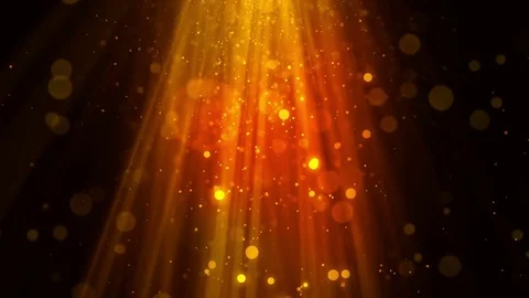 Bokeh Particle Rays Gold Stock Footage 73801161