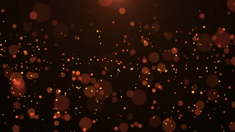 Bokeh particles. Beautiful glowing red-gold particles rising upward. Stock Footage 318722191
