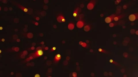 Bokeh particles. Beautiful red-gold particles with an old film effect. Stock Footage 318722075
