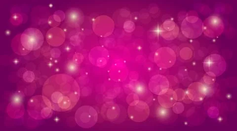 Bokeh Pink Light Magic Abstract Background Vector Stock Illustration