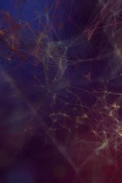 Bokeh plexus web Illustrazione stock