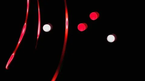 Bokeh red circles on a black background, stripes abstraction, computer graphics 스톡 일러스트