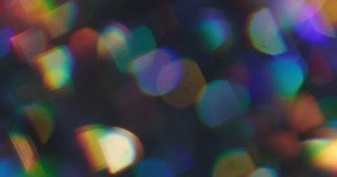 Bokeh reflection neon light flare rainbow round Stock Photos
