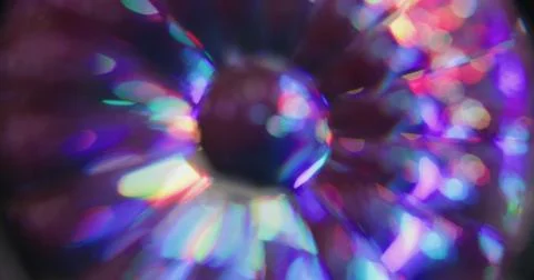 Bokeh round prism disco flare blur spectrum neon Stock Illustration