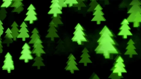 Bokeh in the shape of a Christmas tree Video stock 302080399
