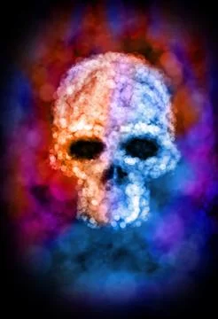 Bokeh Skull Stock Illustration