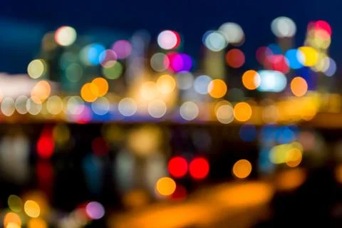 Bokeh Skyline Background Stock Photos