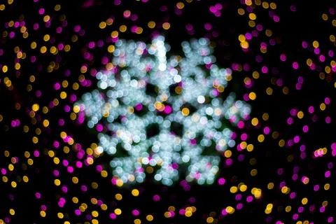 Bokeh snowflakes Stock Illustration