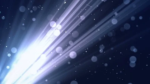 Bokeh Soft Rays Blue Stock Footage 73801115