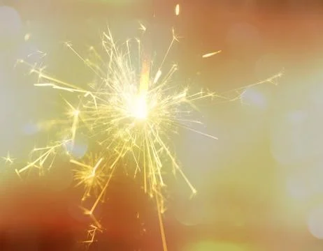 Bokeh with sparkler fire background. Stock Photos