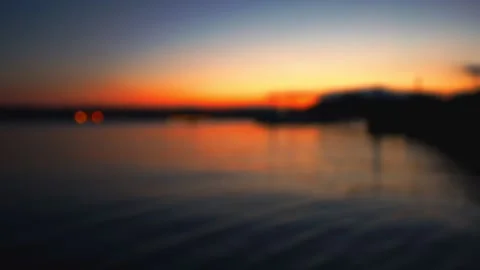 Bokeh - Spectacular sunset in Angera  Stock Footage 255181122