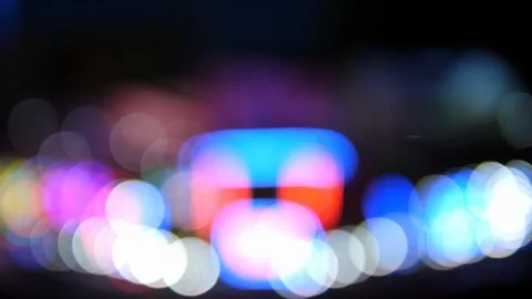 Bokeh Spinning Lights Loop Vídeos de archivo 107881615