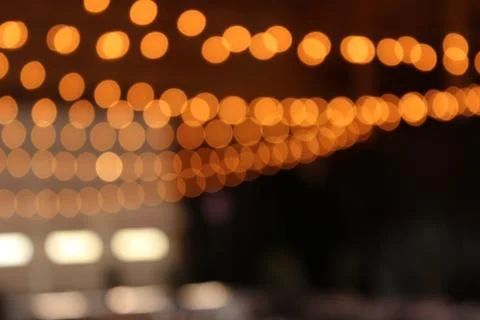 Bokeh String Lights Foto stock