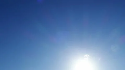 Bokeh sun light ray flare n sunbeam on dark navy blue sky TimeLapse Video stock 172124497
