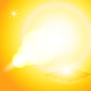 Bokeh Sun Rays Background. Bright sunny illustration Stock Illustration