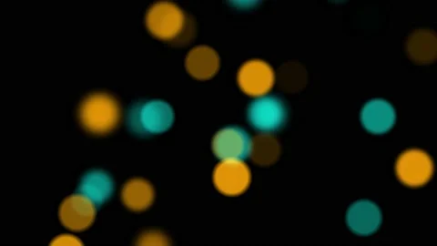 Bokeh Teal &amp; Orange Spherical Particles 動画素材 132999981