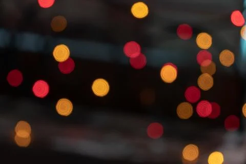 Bokeh texture blurred background of multicolored lights, back blurred backgro Stock Photos
