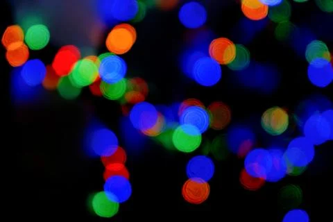 Bokeh texture blurred background of multicolored lights, back blurred backgro Stock Photos