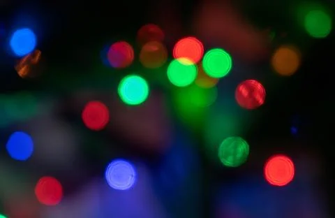 Bokeh texture blurred background of multicolored lights, back blurred backgro Stock Photos
