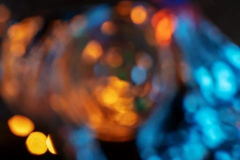 Bokeh texture blurred background of multicolored lights, back blurred backgro Stock Photos