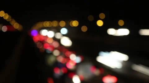 Bokeh Traffic Video stock 48246915