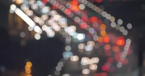 Bokeh traffic Video stock 122732942