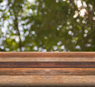 Bokeh Tree on table, blurry background Stock Photos
