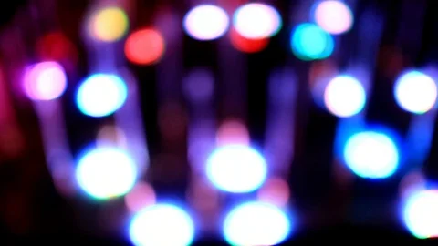 Bokeh video, the effect of lights in the water Stock Footage 114699713