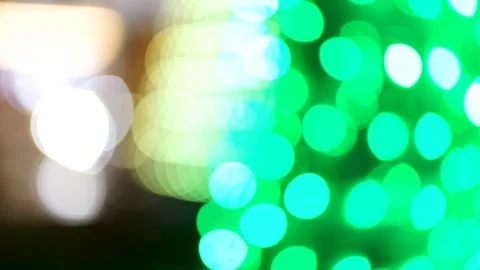 Bokeh Videography at Night Lights Stock Footage 244761882