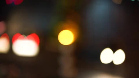 Bokeh Videography On The Streets at Night Stock Footage 244761683