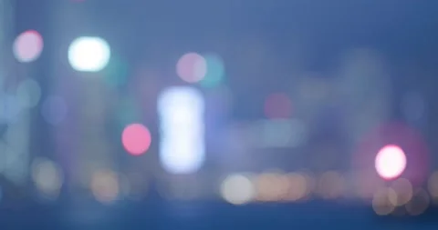 Bokeh view of city night Stock Footage 131908109