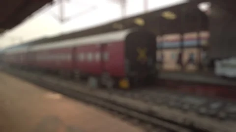 Bokeh view of Old Delhi railway station. Stock Footage 306497341