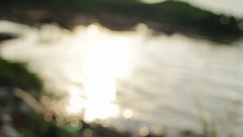 Bokeh of water reflection Stock Footage 86003738