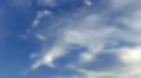 Bokeh white clouds, blue sky, the azure stratosphere, and spindrift. Stock Photos