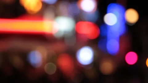 Bokeh in the winter street Stock Footage 47551008