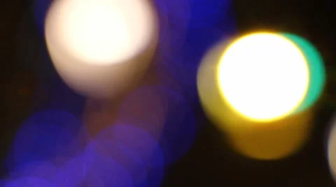 Bokeh in the winter street Stock Footage 47551316