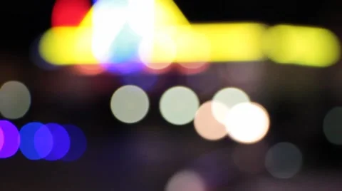 Bokeh in the winter street Stock Footage 47551374