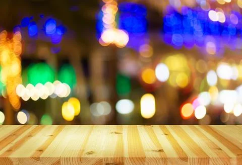 Bokeh wood background Stock Photos